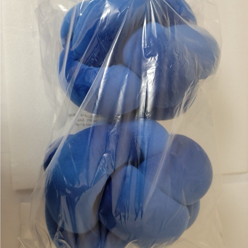 Pair of Room Essentials Deep Blue Knot Throw Pillow Brand New 10 IN DIAMETER
